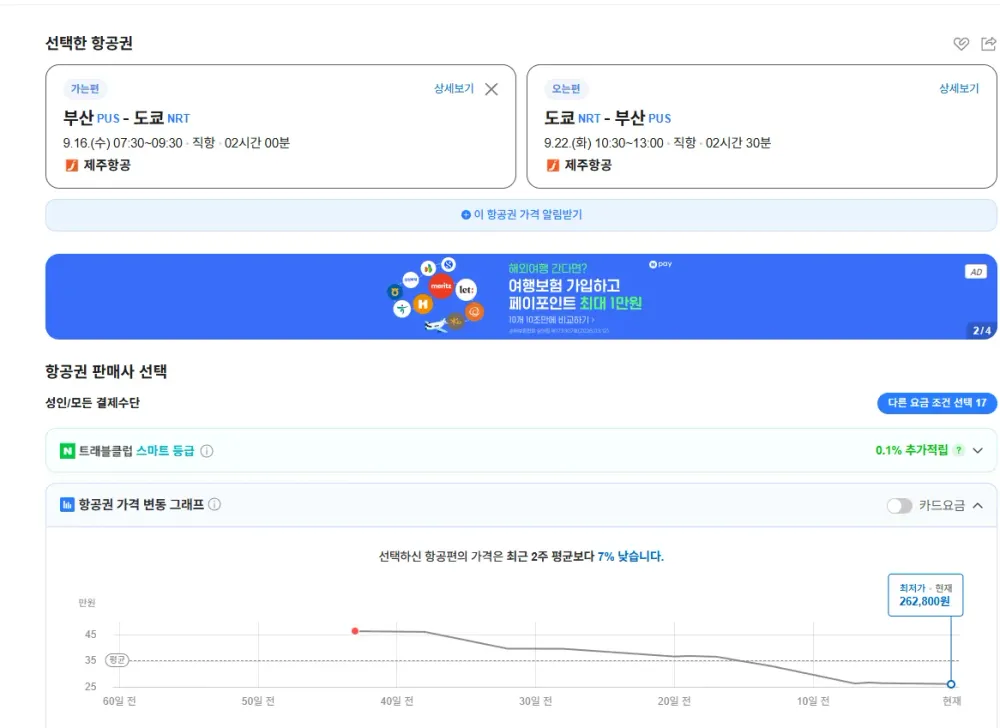 도쿄게임쇼용 부산-나리타 0916-0922