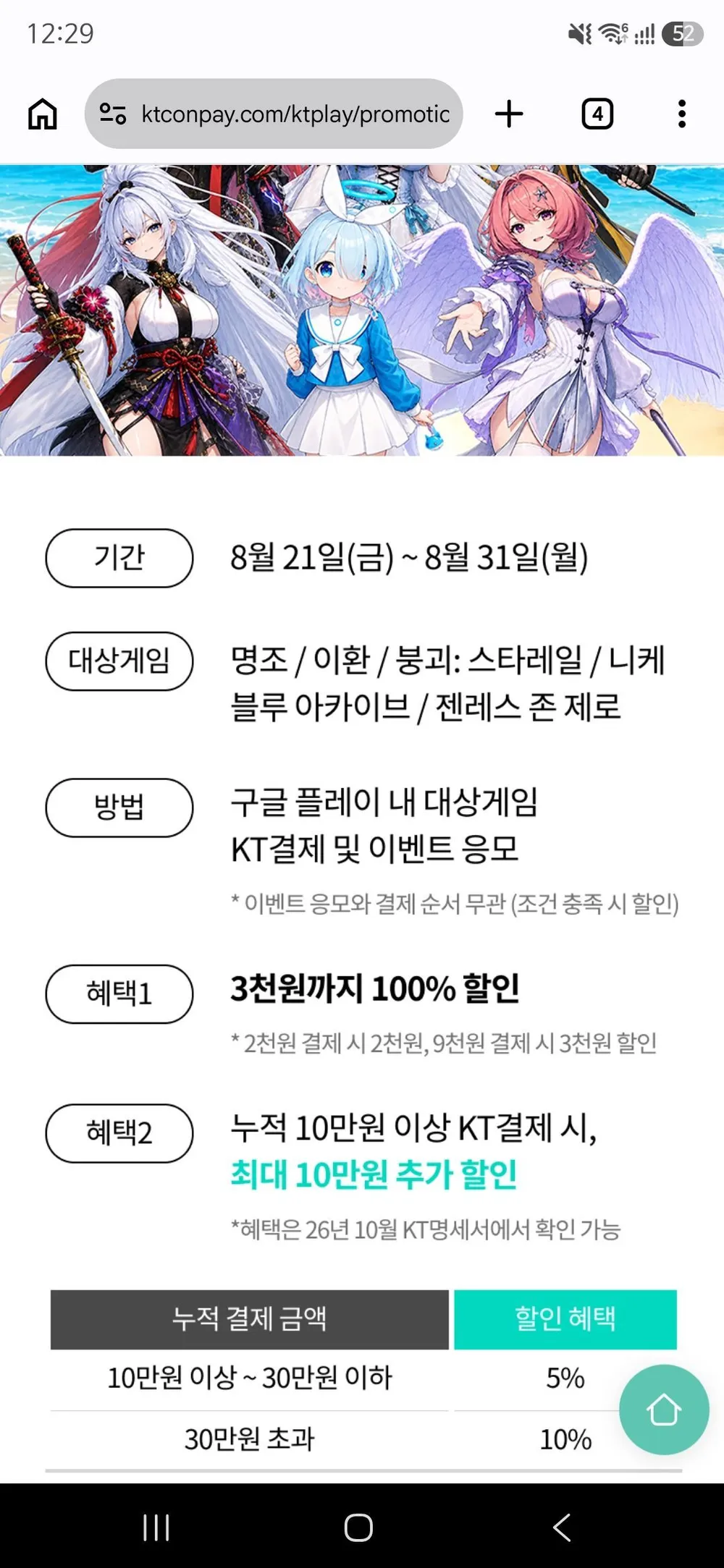 KT 콘텐츠페이 서브컬쳐 할인 + 피규어 응모