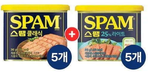 스팸 클래식 340g x5개+스팸 라이트 340g x5개