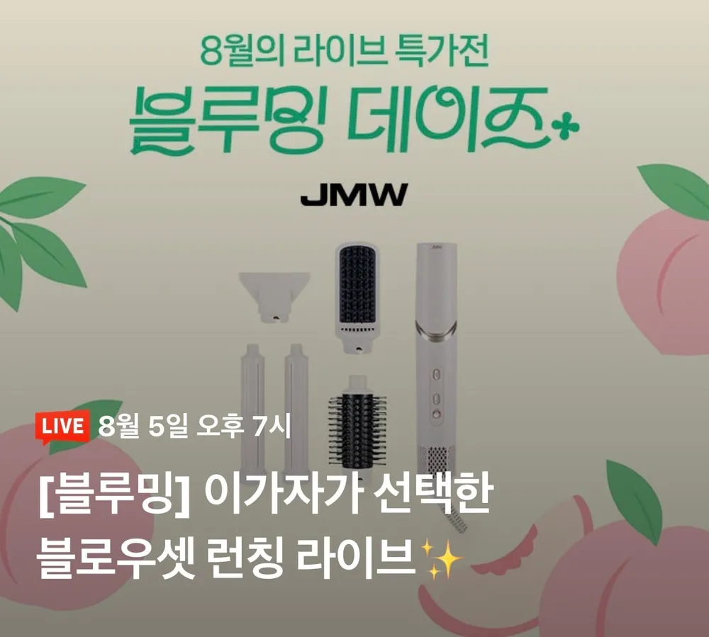 JMW 블로우셋 트위스트 에어 스타일러 드라이기