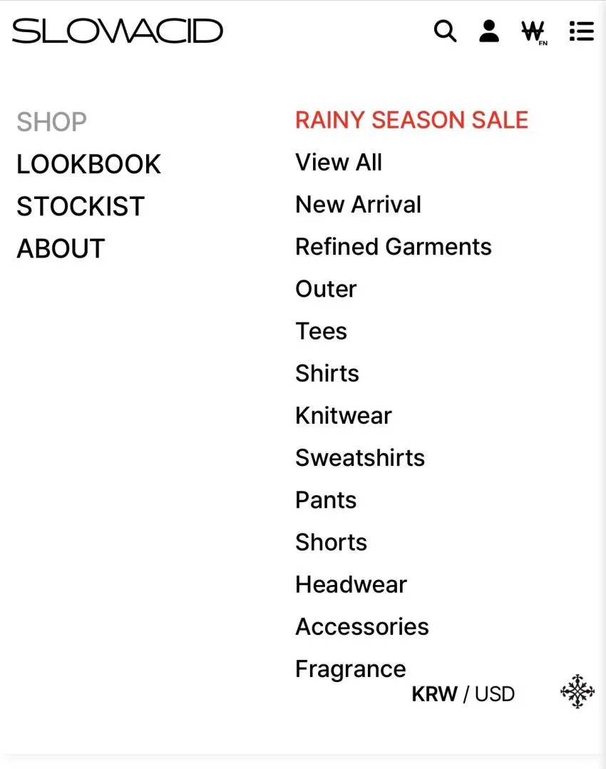 슬로우애시드 Rainy season sale