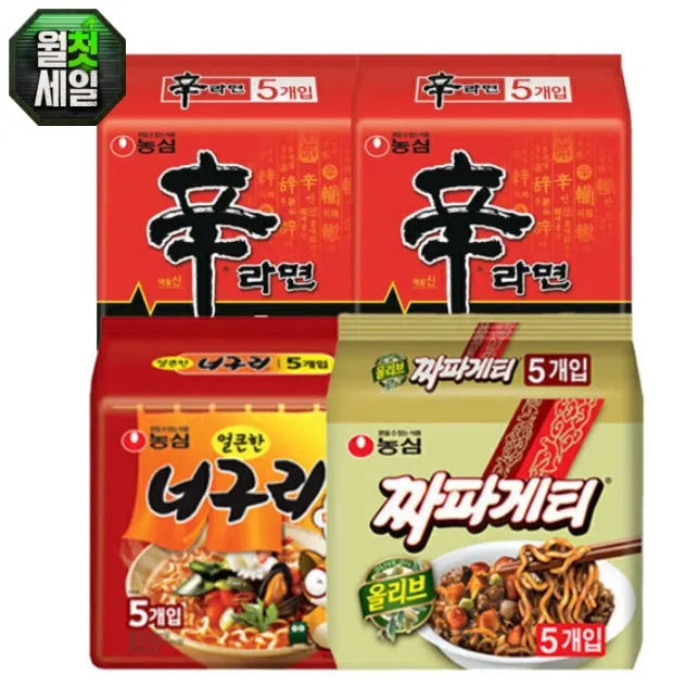 신라면 10+너구리 5+짜파게티 5 (총20입)