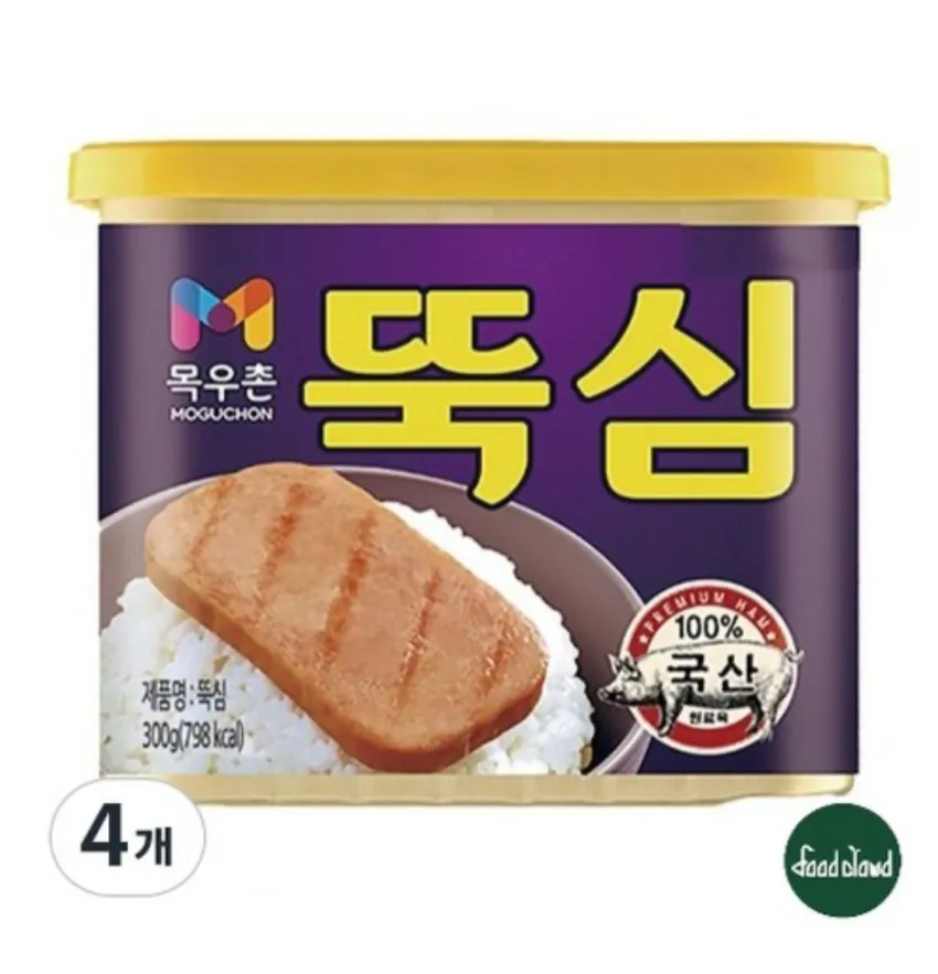 목우촌 주부9단 뚝심 통조림 묶음, 300g, 4개