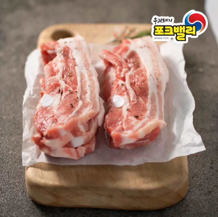 인기글) 포크밸리 한돈 삼겹살 구이용 수육용 1kg (국내산/냉장)