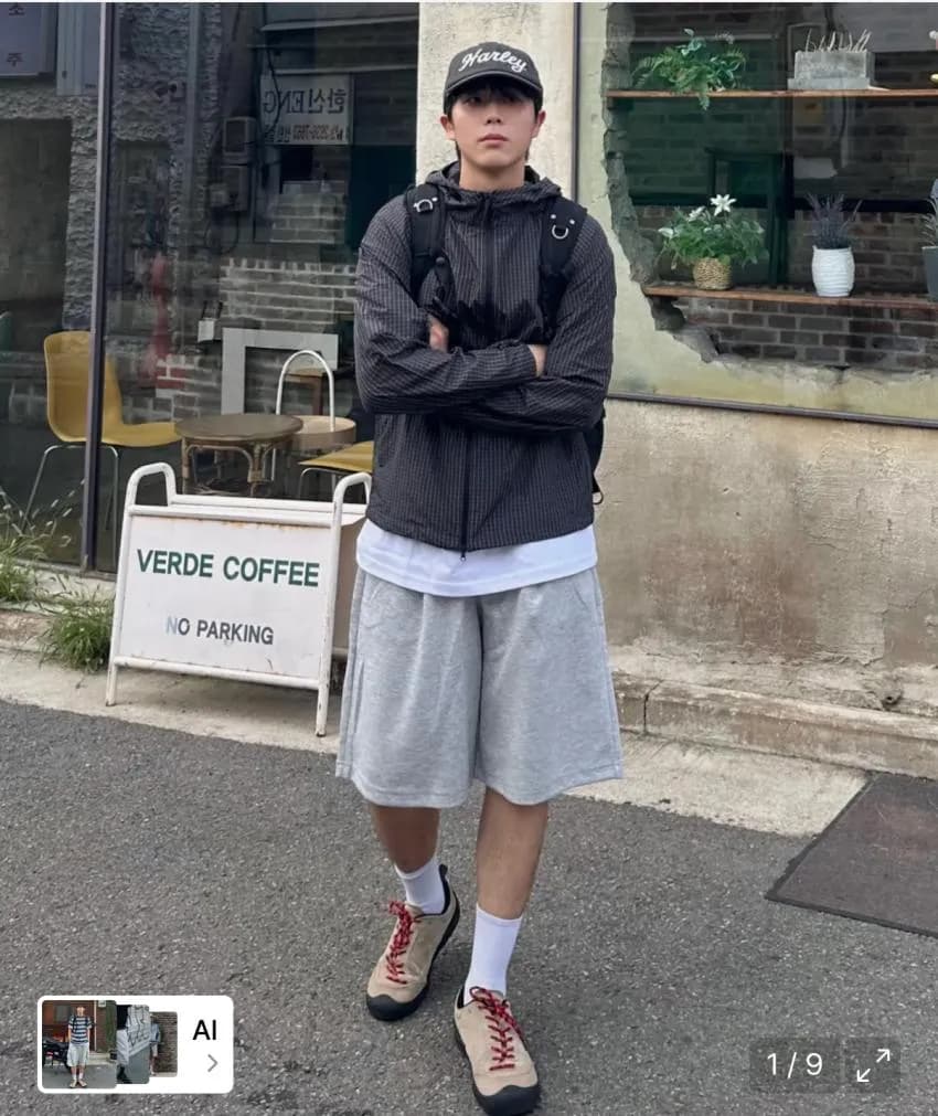 스파오 원턱 버뮤다 쇼츠