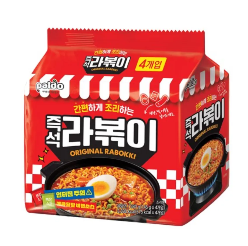 팔도 라볶이 봉지라면 145g, 4개
