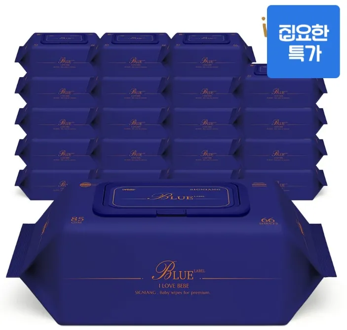 시그니앙 블루라벨 85평량 물티슈 20팩