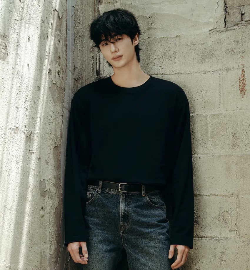 지오다노 코튼 저지 크루넥 롱슬리브