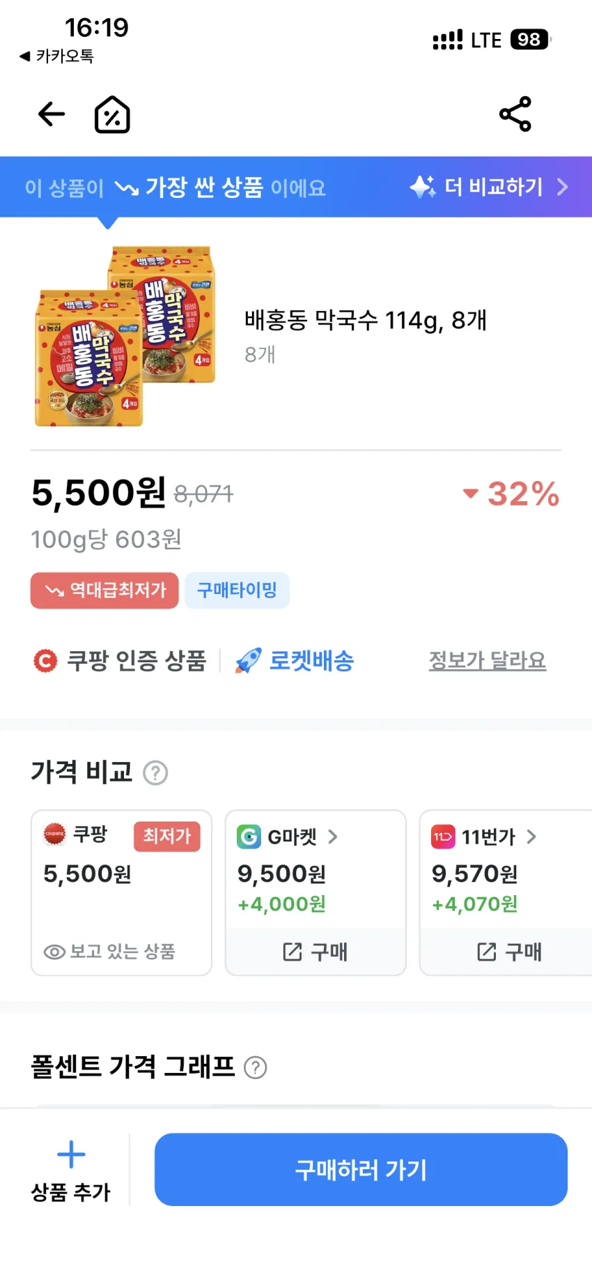 배홍동 막국수 8개