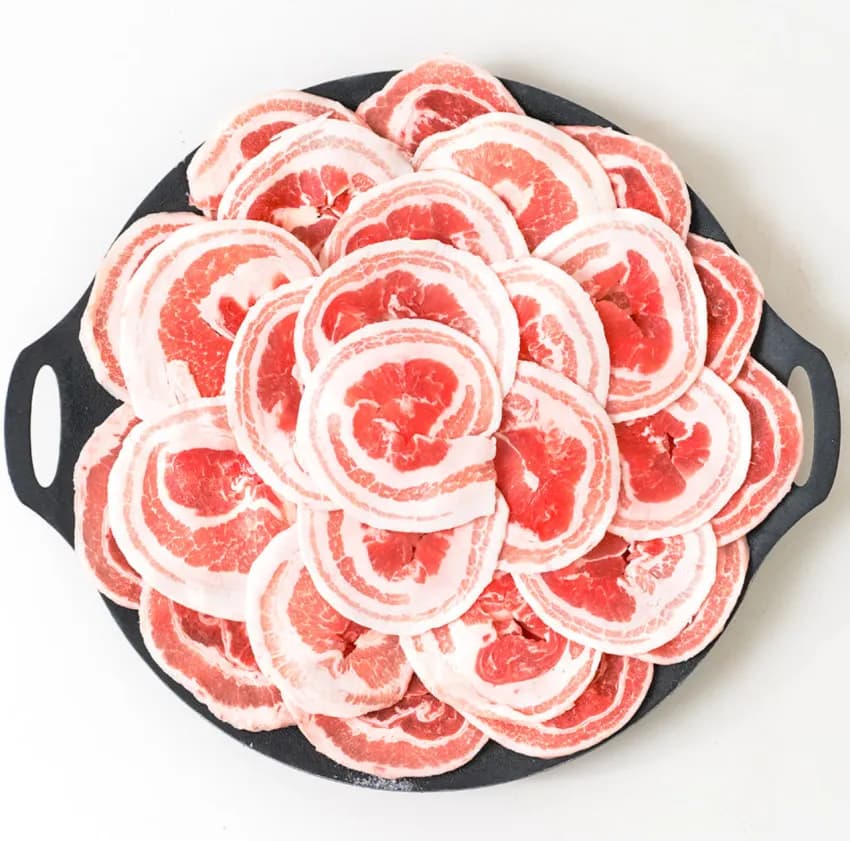 꽃삼겹살 1kg 대패삼겹살