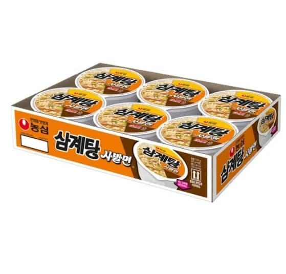 농심 삼계탕 사발면 85g 6개,