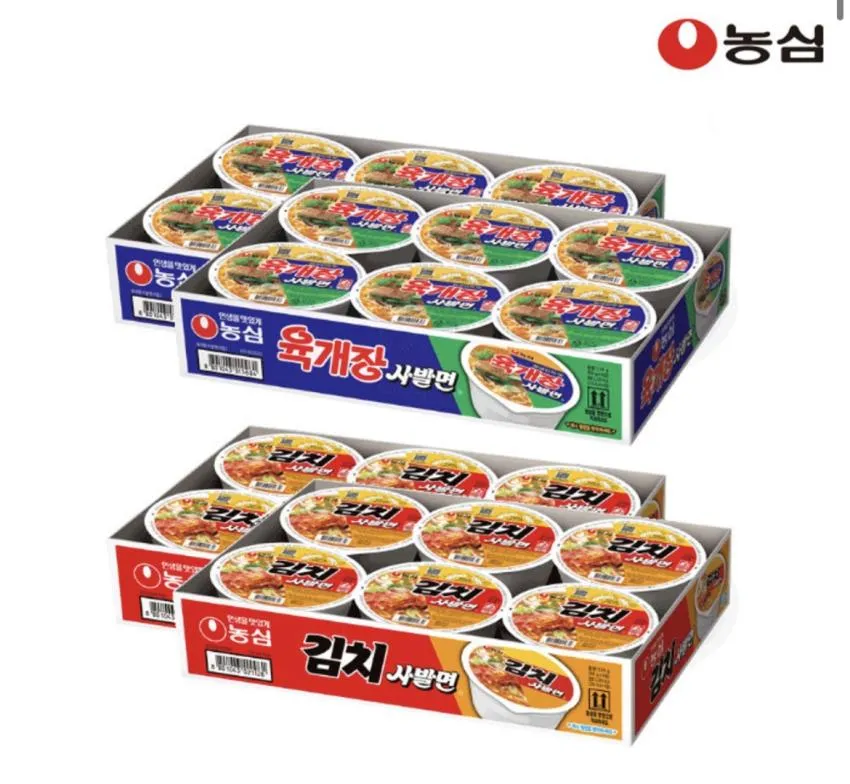 육개장사발면12입 +김치사발면12입