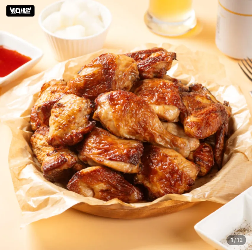 국내산 냉장치킨 에프닭 간장맛 한마리(1kg)