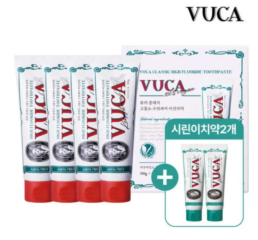 4+2증정) 뷰.카 VU.CA 고불소 치약