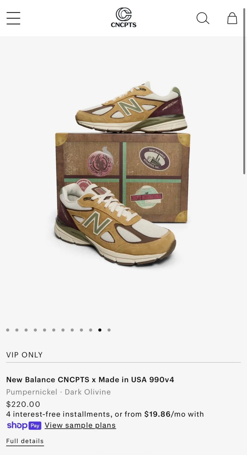 New Balance CNCPTS x Made in USA 990v4