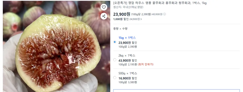 영암,해남 무화과 1kg
