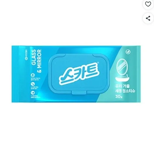 스카트 유리 거울 세정 청소티슈, 2개