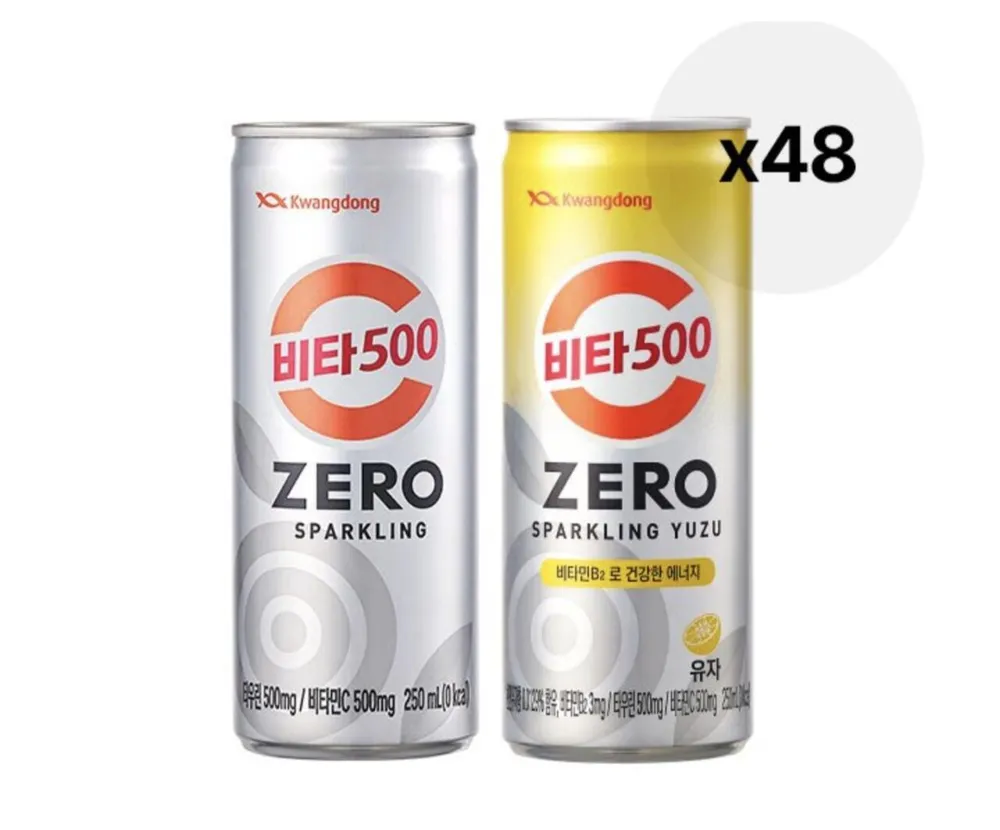 비타500 제로스파클링(+유자) 250ml 48입