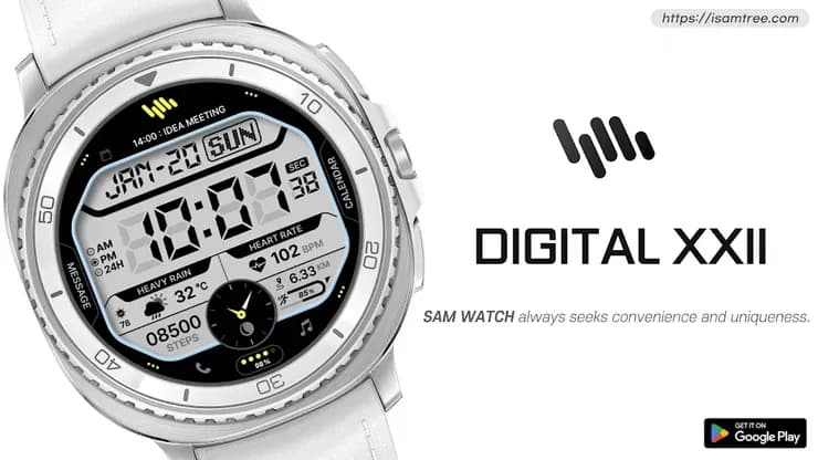 갤럭시워치 페이스 SamWatch Digital XXII