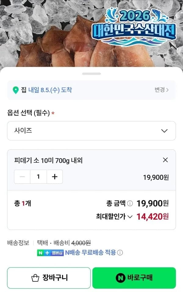 반건조오징어 피데기 10미 700g내외
