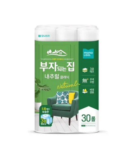 모나리자 부자되는집 내추럴클래식 화장지 3겹 20M 30롤 1팩