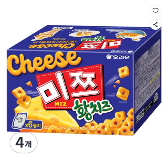 오리온 미쯔 황치즈 6p, 222g, 4개