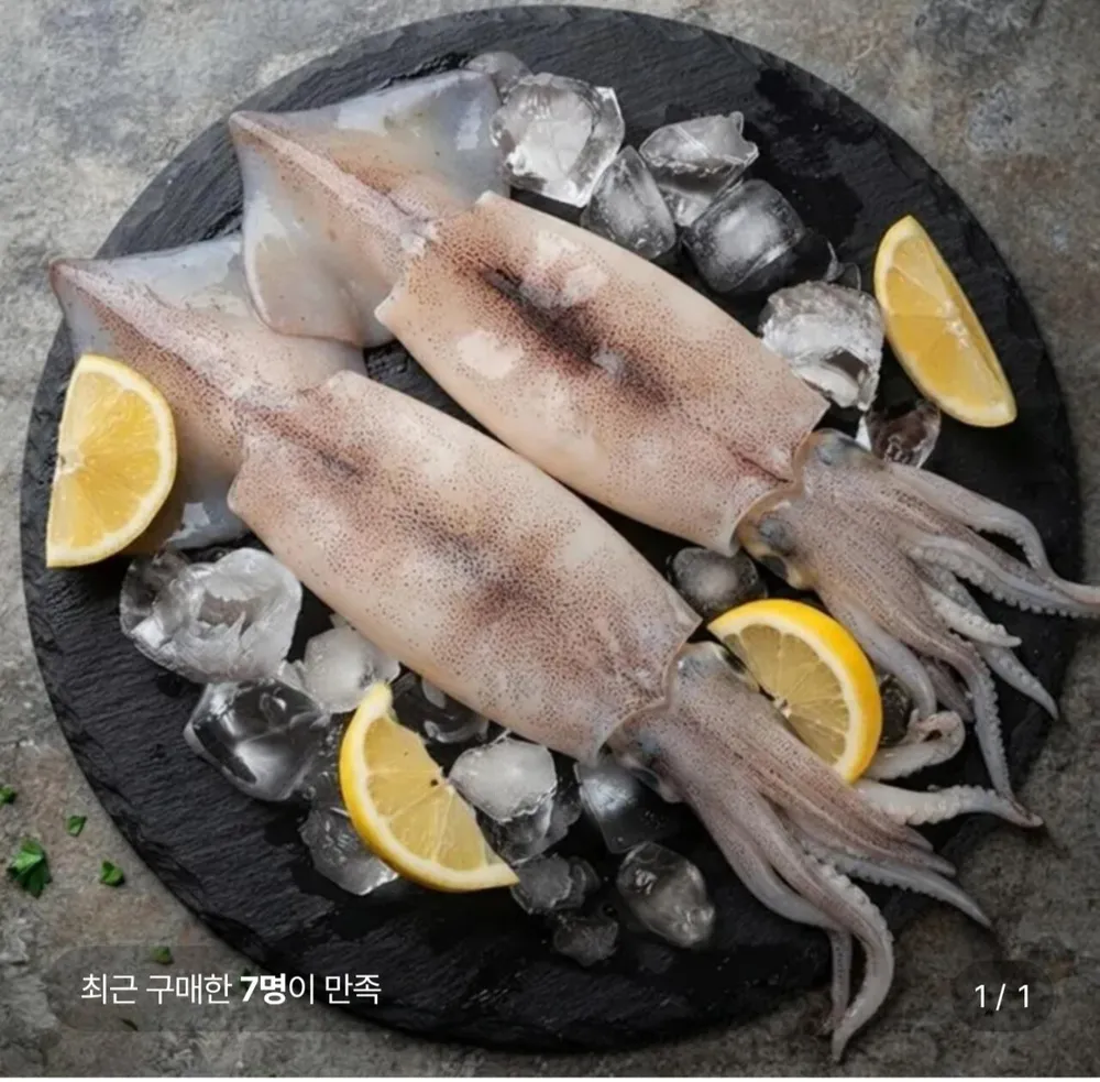 급냉 자연산 손질 통오징어 220g 4미