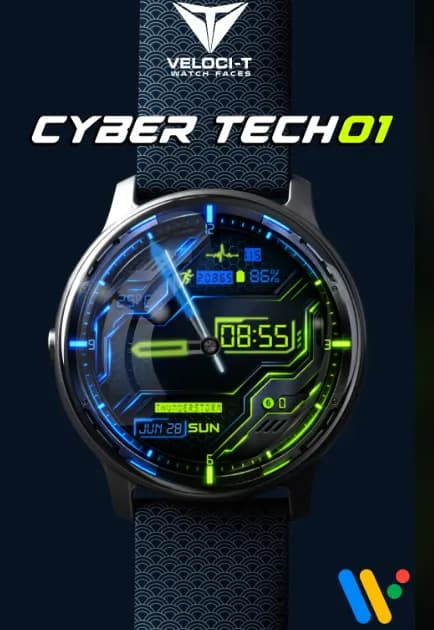갤럭시 워치 페이스 Cyber Tech 01 등 2종