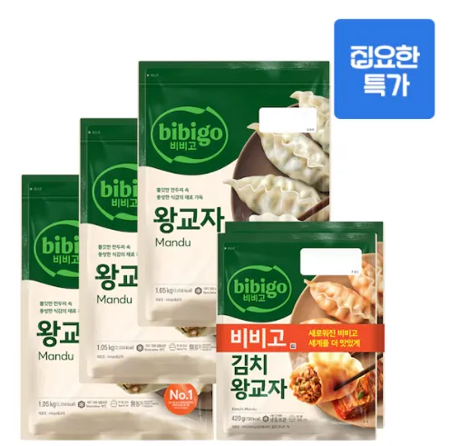 비비고 왕교자 1.05kg*3개+김치 420g*2개