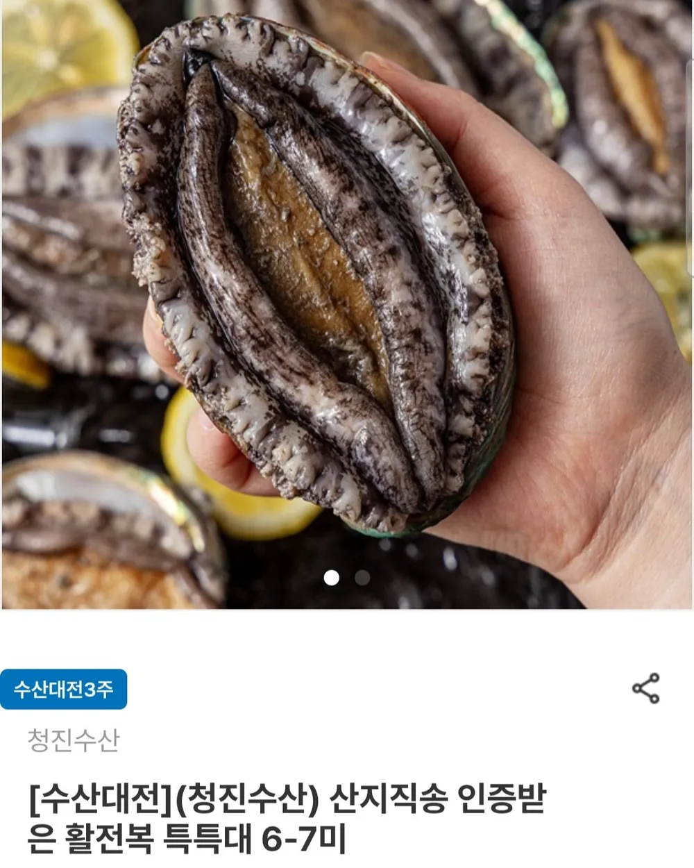 산지직송 활전복 특특대 6-7미 1kg