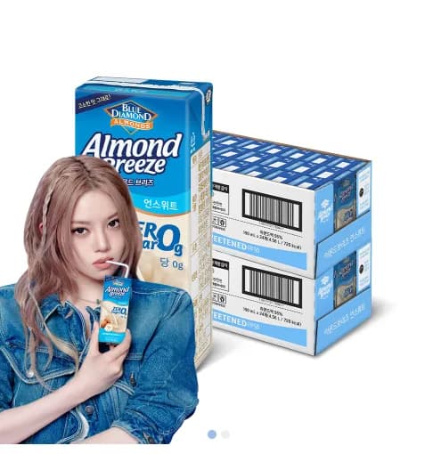 아몬드브리즈 언스위트 제로슈거 190ml 48팩