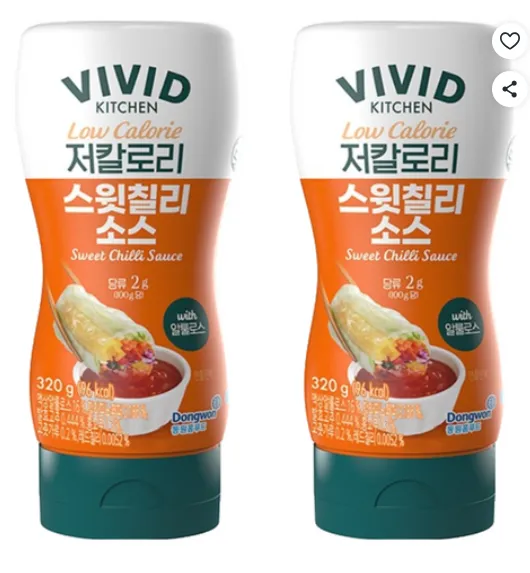 비비드키친 저칼로리 스윗칠리소스, 2개, 320g