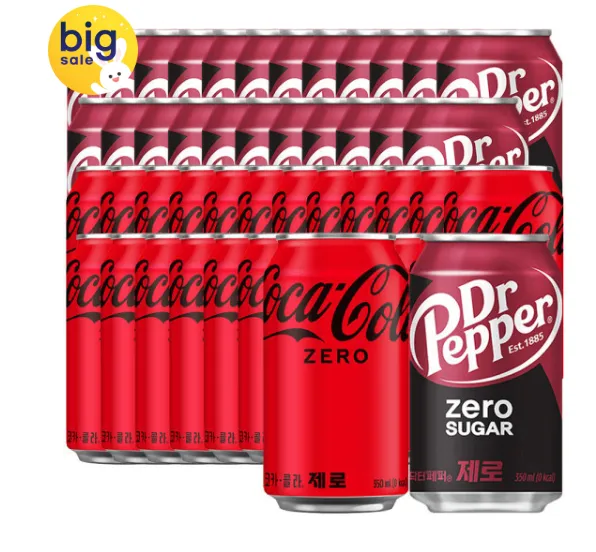 코크제로+닥터페퍼제로 350ml 48캔