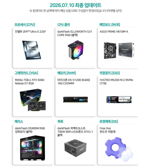 뻘짓 울트라 225F/250K/270K 가격 인하 재업