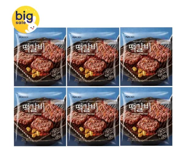 피코크 떡갈비 450g 6팩
