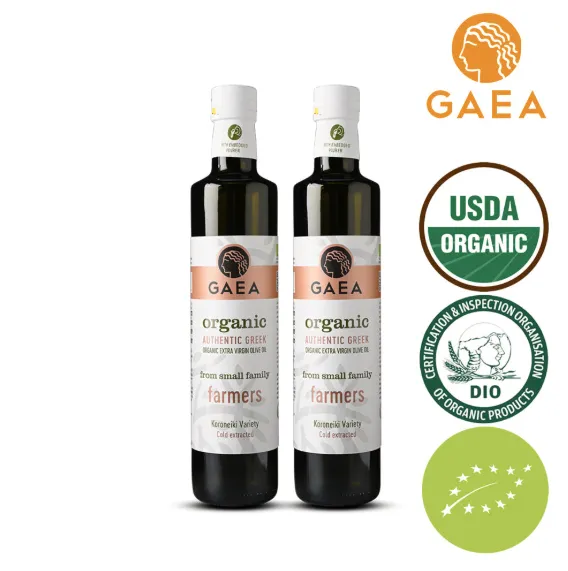 가이아 유기농 항공 직수입 고폴리페놀 햇올리브유 엑스트라버진 올리브오일 500ml, 2개 [원산지:그리스]