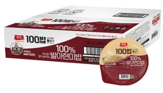 양반 100밥 발아현미밥, 130g, 24개