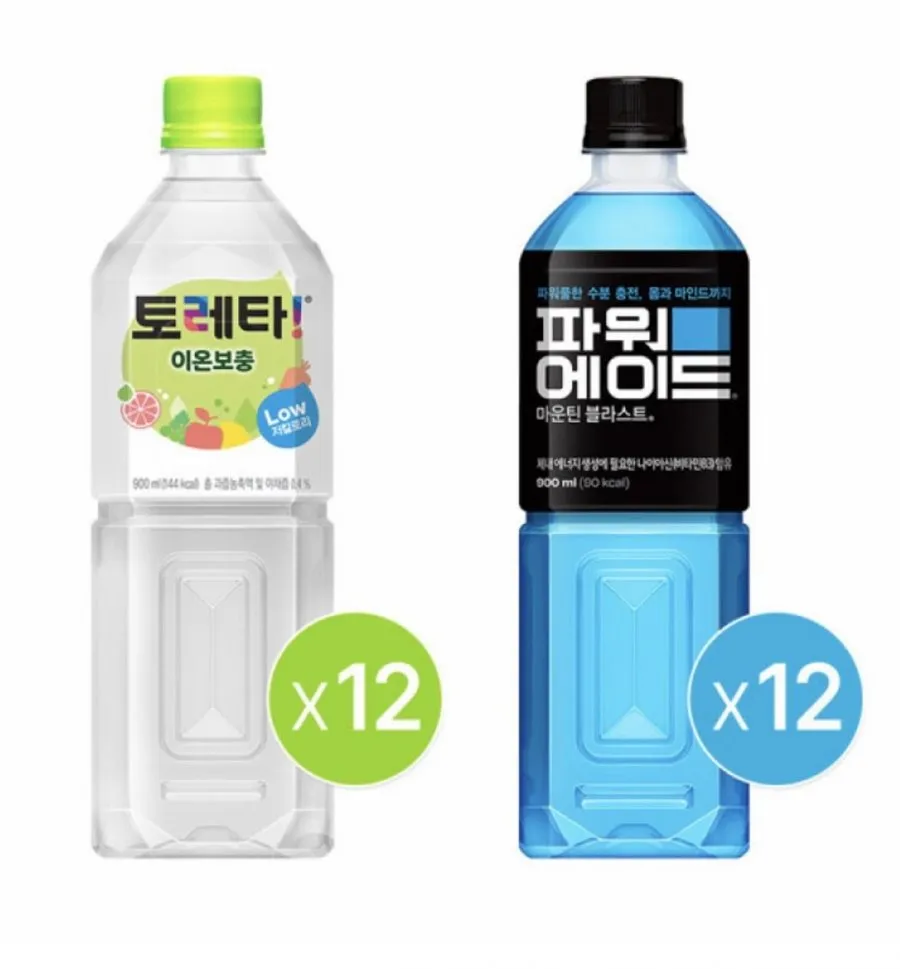 토레타 900ml 12개+파워 마운틴블라스트 900ml 12개