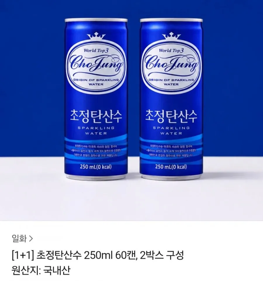 초정탄산수 250ml X 60캔