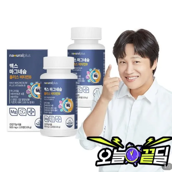 내츄럴플러스 맥스 마그네슘 플러스 비타민B 120정 2박스