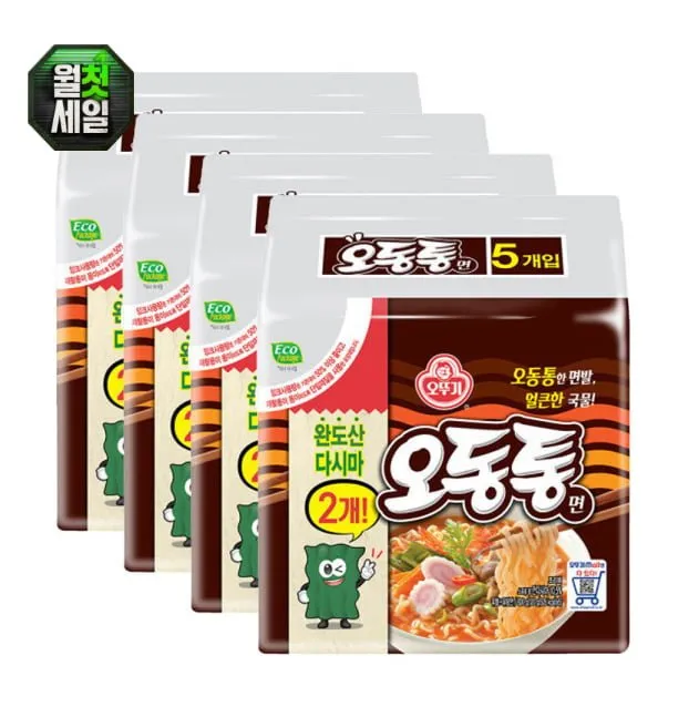 오뚜기 오동통면(5개입) x 4팩(총20개입)