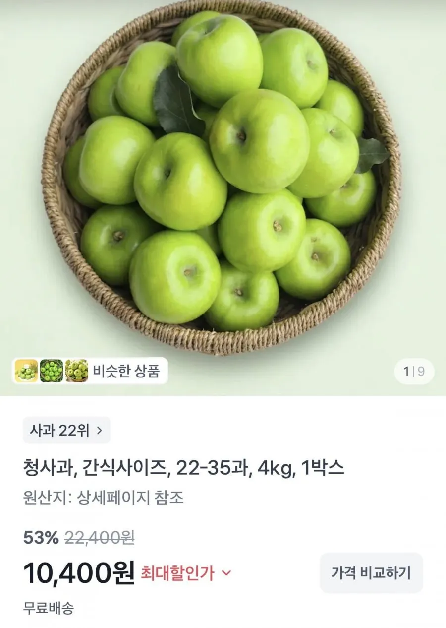 청사과 아오리사과 4kg