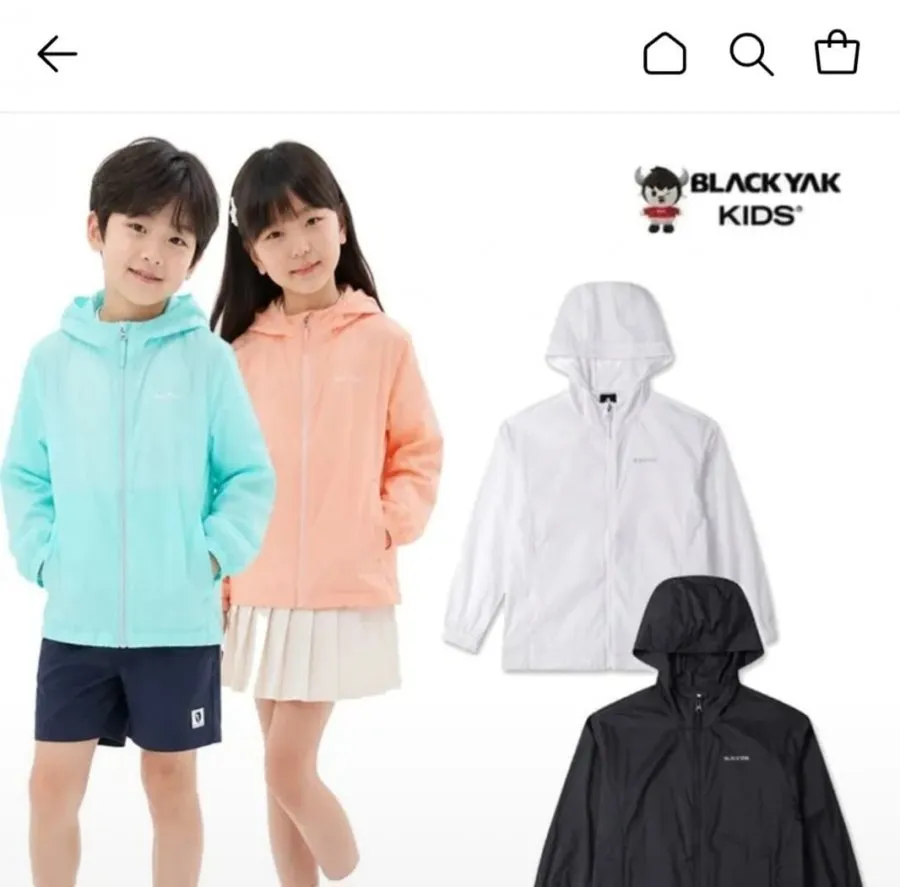 블랙야크키즈 공용경량 윈드브레이커자켓