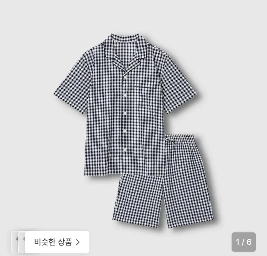 자주 남 시어서커 5부 파자마 세트