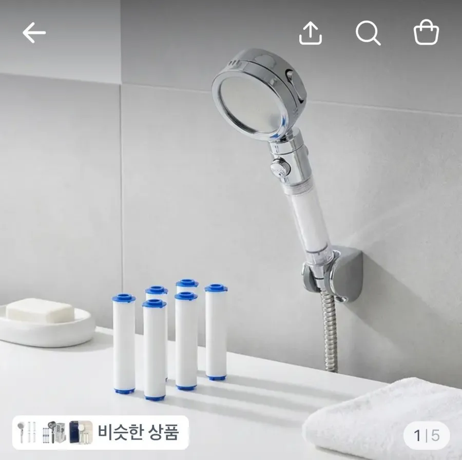 필터 샤워기 본품 1개 + 필터 6개