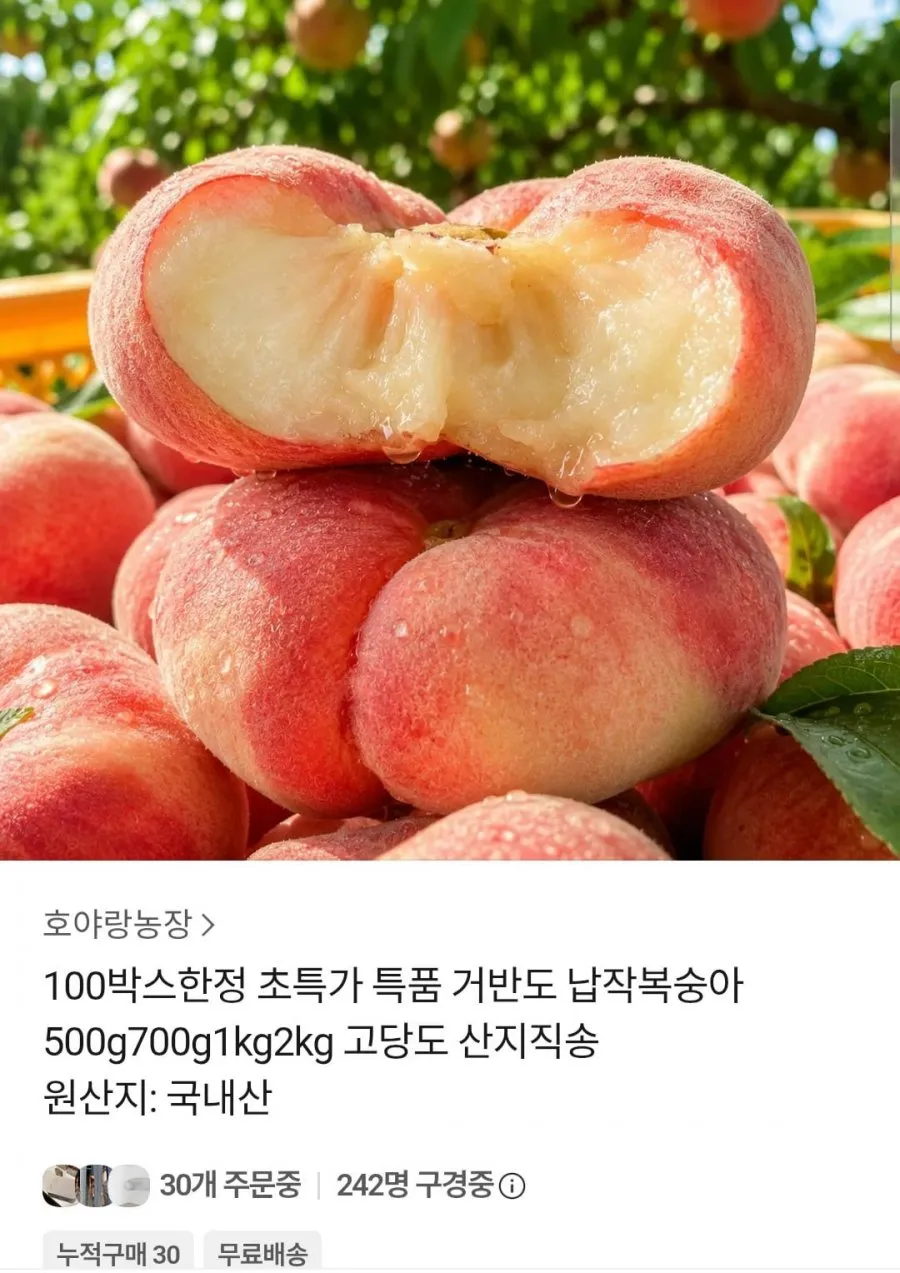 거반도 납작 복숭아 500g