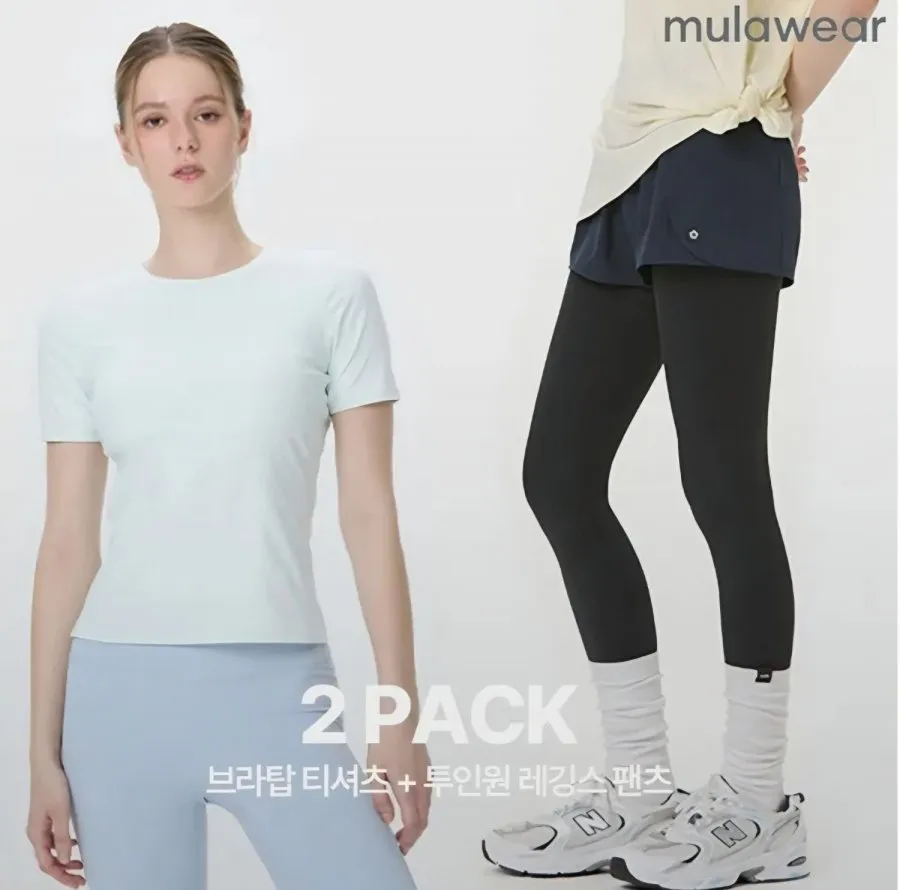 물라웨어 반팔티+레깅스 2PACK