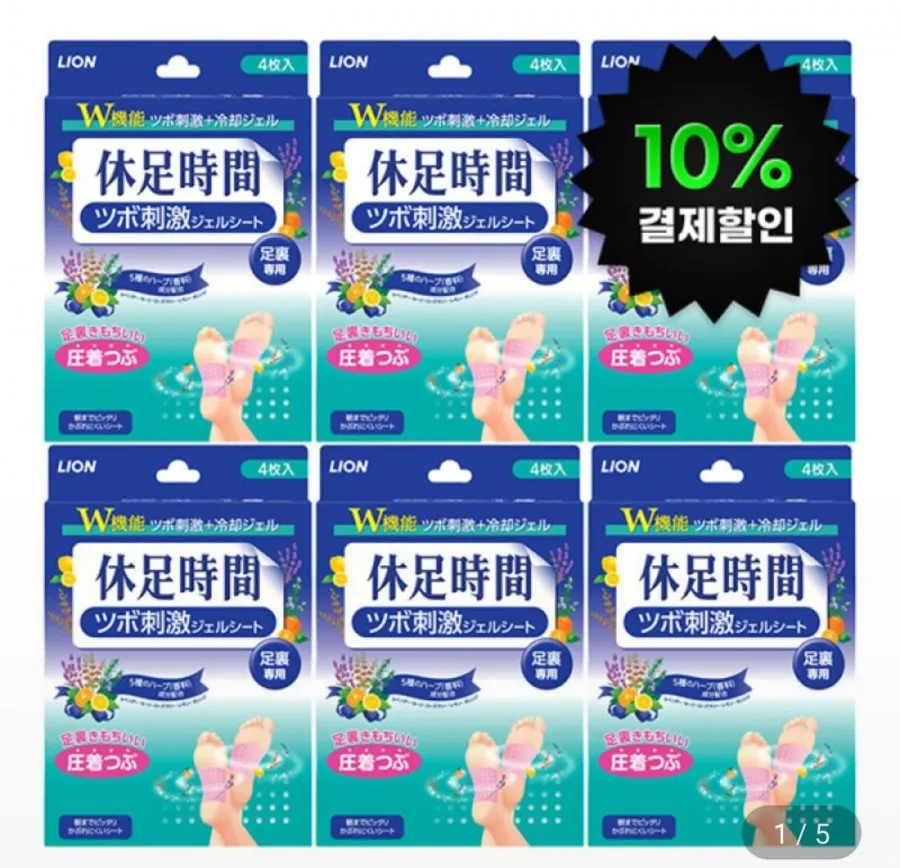 휴족시간 지압자극 쿨링시트 4매입 x 6