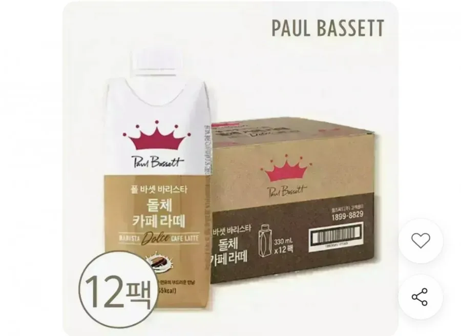 폴바셋 바리스타 돌체라떼 330ml 12개입