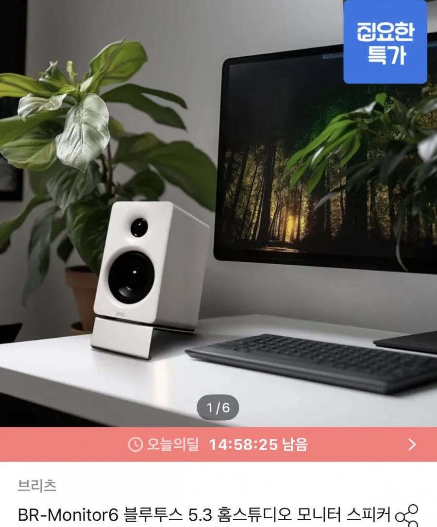 M60 동일 모델 BR-Monitor6 블루투스 5.3 모니터 스피커
